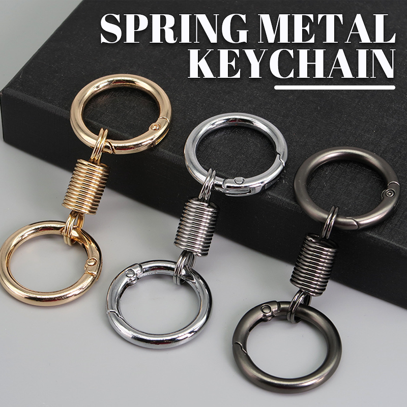 (🔥2024Last Day Promotion - 49% off)Nordic Retro Spring Double Ring Keychain