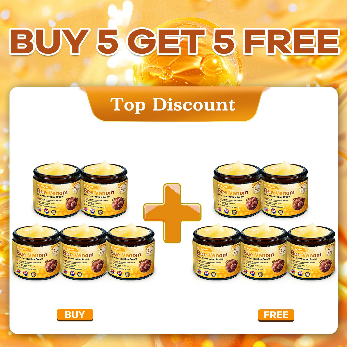 𝑶𝒇𝒇𝒊𝒄𝒊𝒂𝒍 𝑺𝒕𝒐𝒓𝒆✅ EQVP® 𝘽𝙀𝙀 𝙑𝙀𝙉𝙊𝙈 𝑺𝒌𝒊𝒏 𝑹𝒆𝒔𝒕𝒐𝒓𝒂𝒕𝒊𝒐𝒏 𝑪𝒓𝒆𝒂𝒎 –👩🏻‍⚕️ Anti-aging,Hydrating, Skin Repair, Even Tone, Acne and Dark Spot Treatment, Wart and Mole Removal, Psoriasis Relief